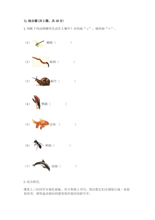 教科版科学二年级上册《期末测试卷》含答案【新】.docx