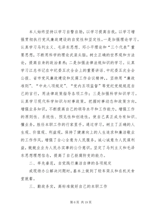 第一篇：副县长党风廉政建设自查报告.docx