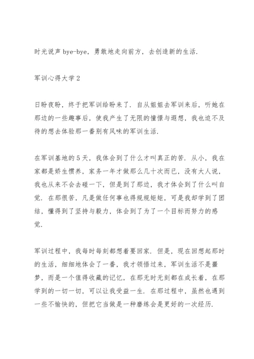 军训心得感悟大学5篇.docx