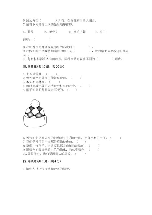 教科版二年级上册科学期末考试试卷带答案ab卷.docx