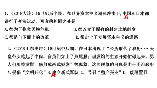 第一单元 殖民地人民的反抗与资本主义制度的扩展（单元复习课件）-2023-2024学年九年级历史下册