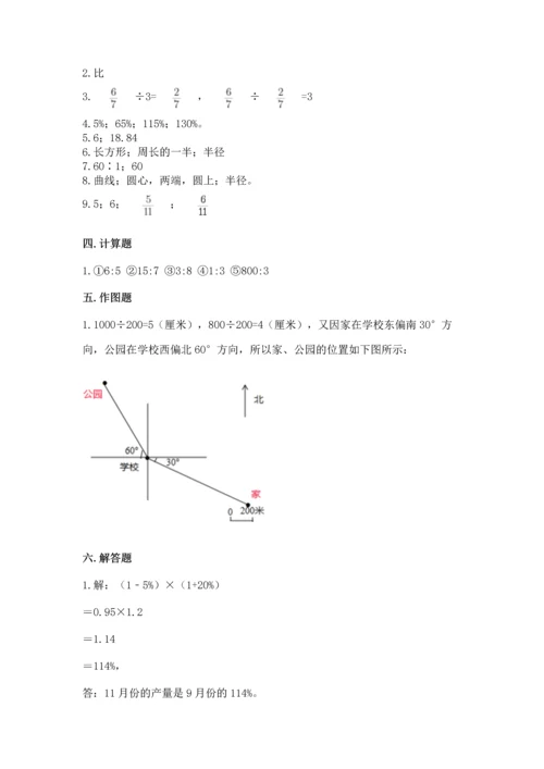 人教版六年级上册数学期末测试卷含答案【预热题】.docx