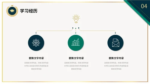 稳重大气绿色烫金微立体风博士入学复试汇报PPT博士复试