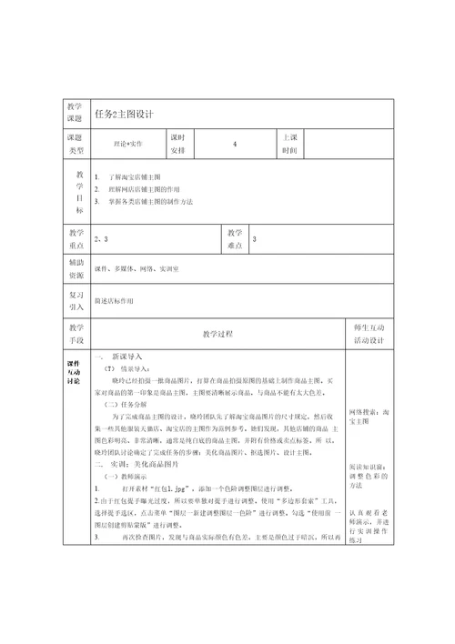 网店装修教案项目2店铺图设计