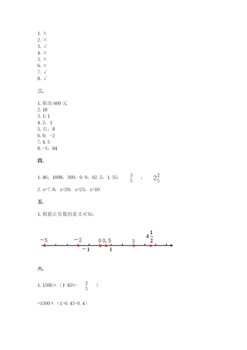 青岛版六年级数学下册期末测试题（精练）.docx