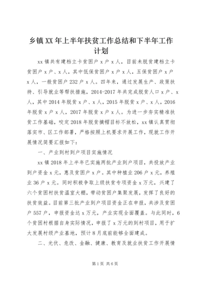 乡镇某年上半年扶贫工作总结和下半年工作计划.docx