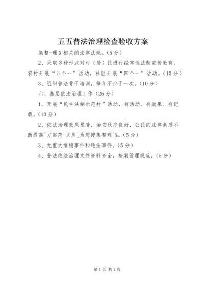 五五普法治理检查验收方案.docx