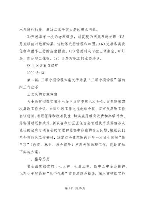 谢石盘煤矿五项专项隐患治理方案.docx