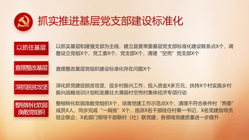 党建党支部年终工作总结汇报PPT党课