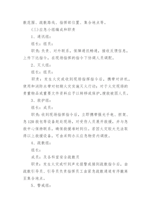 灭火消防应急疏散预案.docx