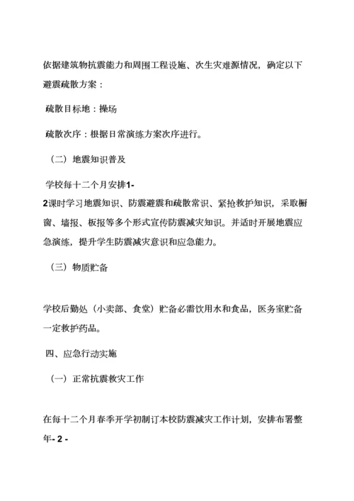 学校作文之校园地震应急专项预案.docx