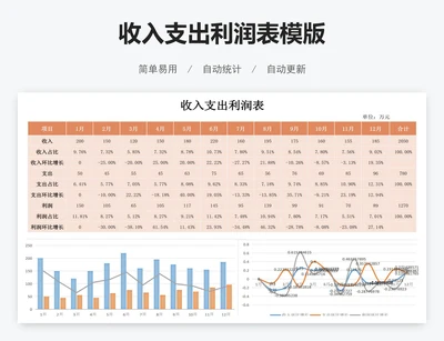 收入支出利润表模版