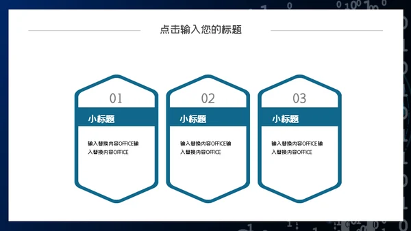 二进制0和1信息安全通用PPT模板
