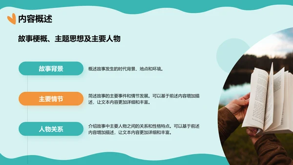 绿色手绘风读书分享会PPT模板