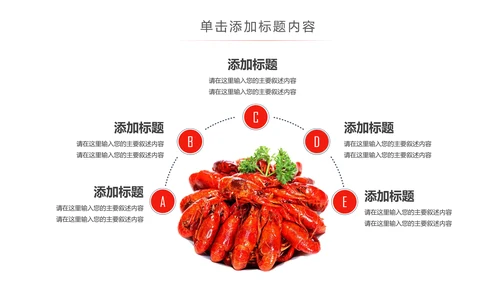 餐饮特色美食美味麻辣小龙虾PPT模板