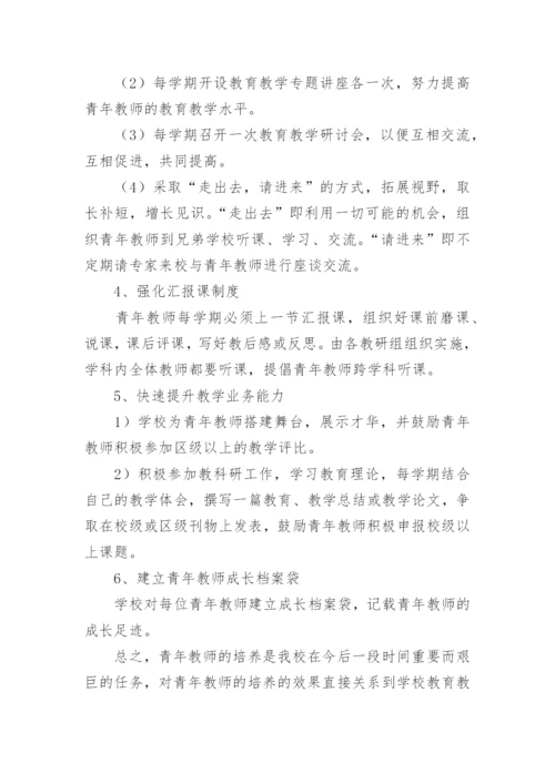 青年、骨干教师培养计划.docx