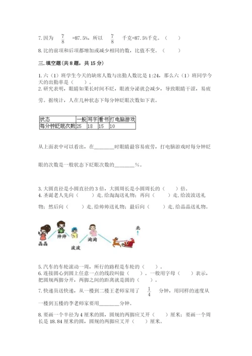 人教版六年级上册数学期末考试卷附答案（典型题）.docx