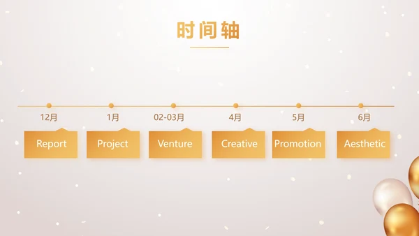 金色气球公司生日会活动策划方案PPT