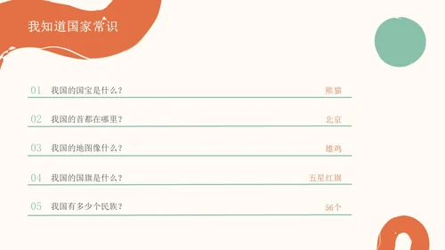 幼儿生活小常识教育PPT模板