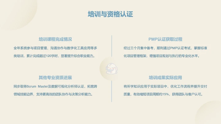 眠眠兔莫兰迪蓝简约风年终总结