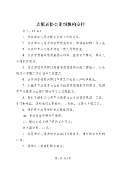 志愿者协会组织机构安排.docx