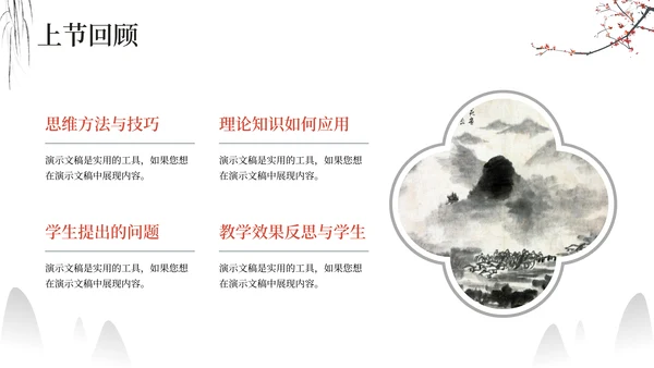 水墨中国风教学通用PPT课件模版