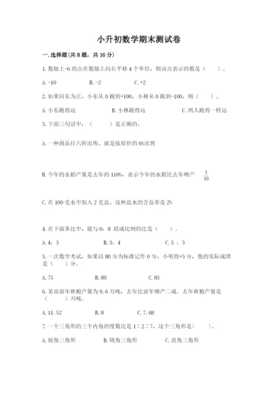 小升初数学期末测试卷a4版打印.docx