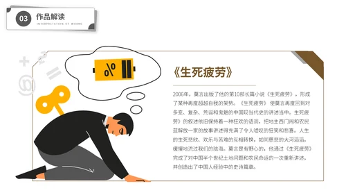 莫言名著小说作家名人介绍通用PPT模板