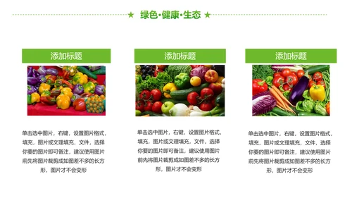 绿色有机生态农业招商农产品展示PPT模板