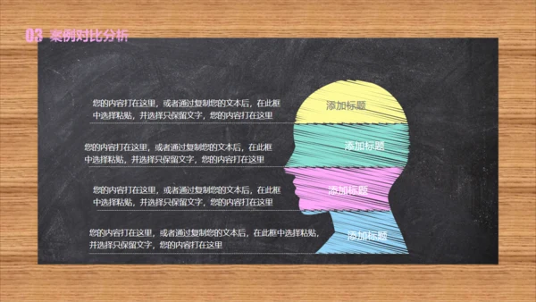 黑板风彩色粉笔字毕业论文答辩通用PPT模板