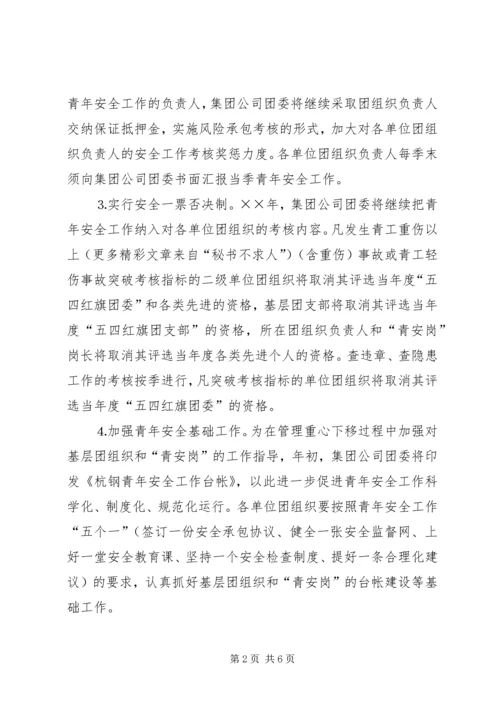 某集团公司团委××年青年安全工作计划.docx