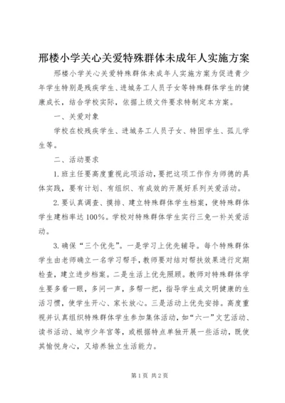 邢楼小学关心关爱特殊群体未成年人实施方案.docx