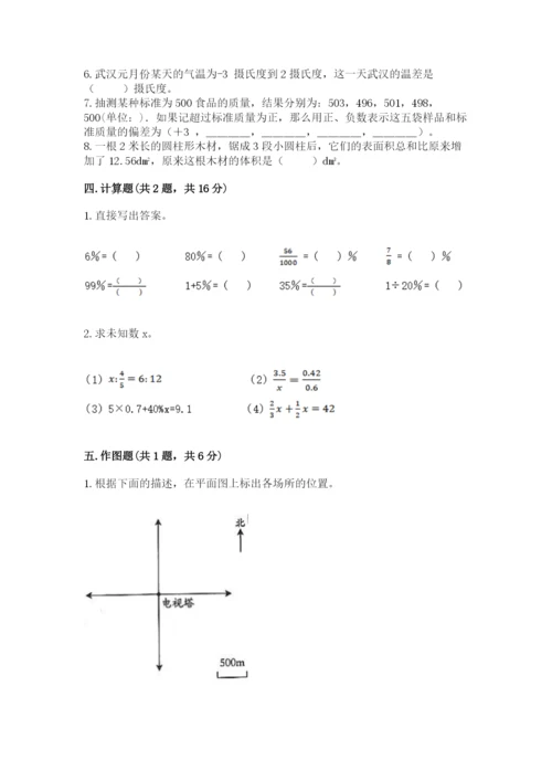 北京版六年级下册数学期末测试卷及答案【典优】.docx