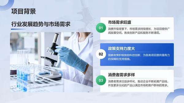 蓝色商务风科研项目汇报PPT模板