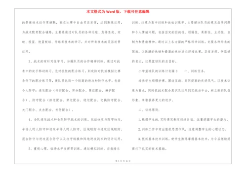 小学篮球队的训练计划(通用5篇).docx