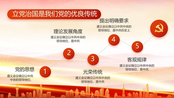 红色大气党建民主生活会学习主题动态PPT模板