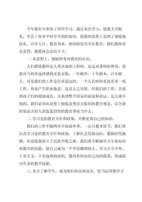 历史教师国培活动心得五篇