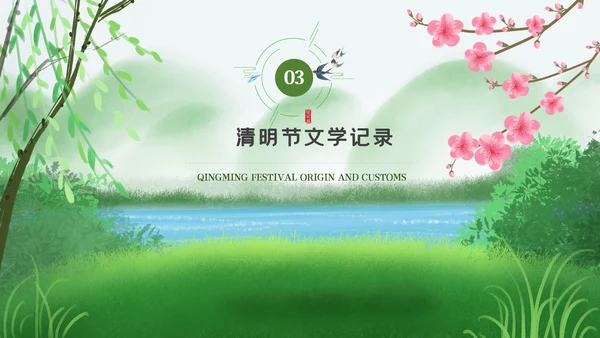 清明节传统文化知识民俗主题班会PPT模板