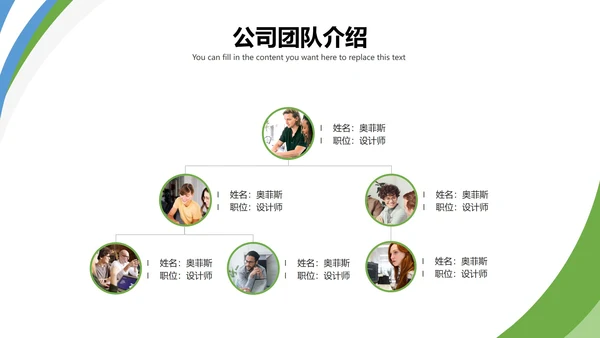 商务公司团队人物介绍PPT模板