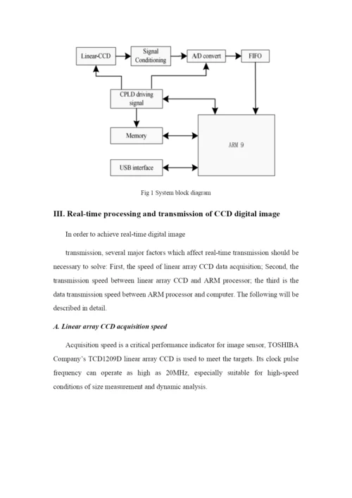 毕业论文外文翻译基于ARM与线性CCD的高速数据采集系统.docx