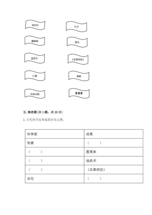 五年级上册道德与法治第四单元骄人祖先 灿烂文化测试卷精品【实用】.docx