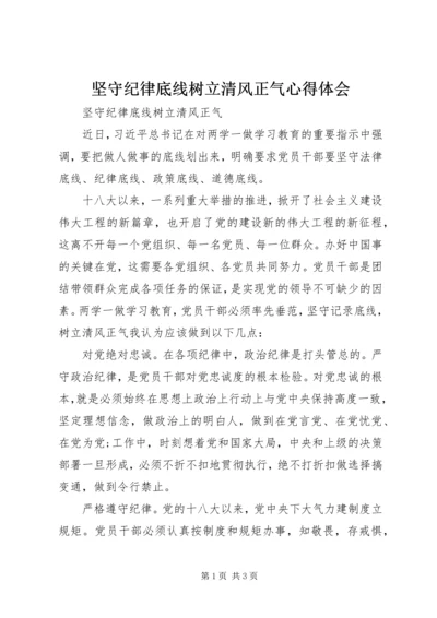 坚守纪律底线树立清风正气心得体会 (2).docx