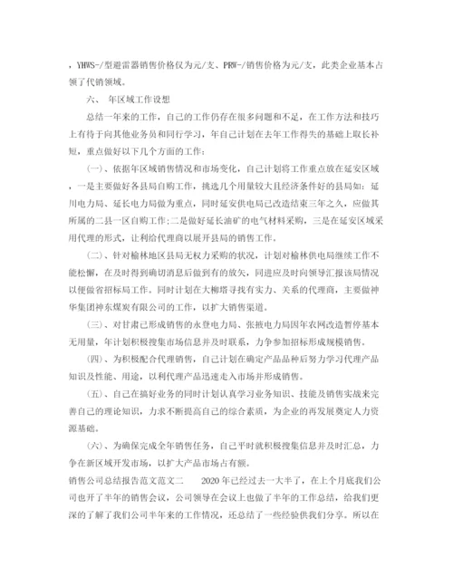 精编之销售公司总结报告范文.docx