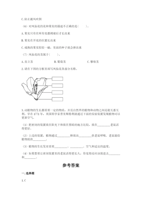 教科版四年级下册科学第一单元《植物的生长变化》测试卷精品（考点梳理）.docx