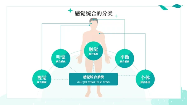 绿色绿叶小清新教育家庭中的感觉统合训练PPT课件教师培训