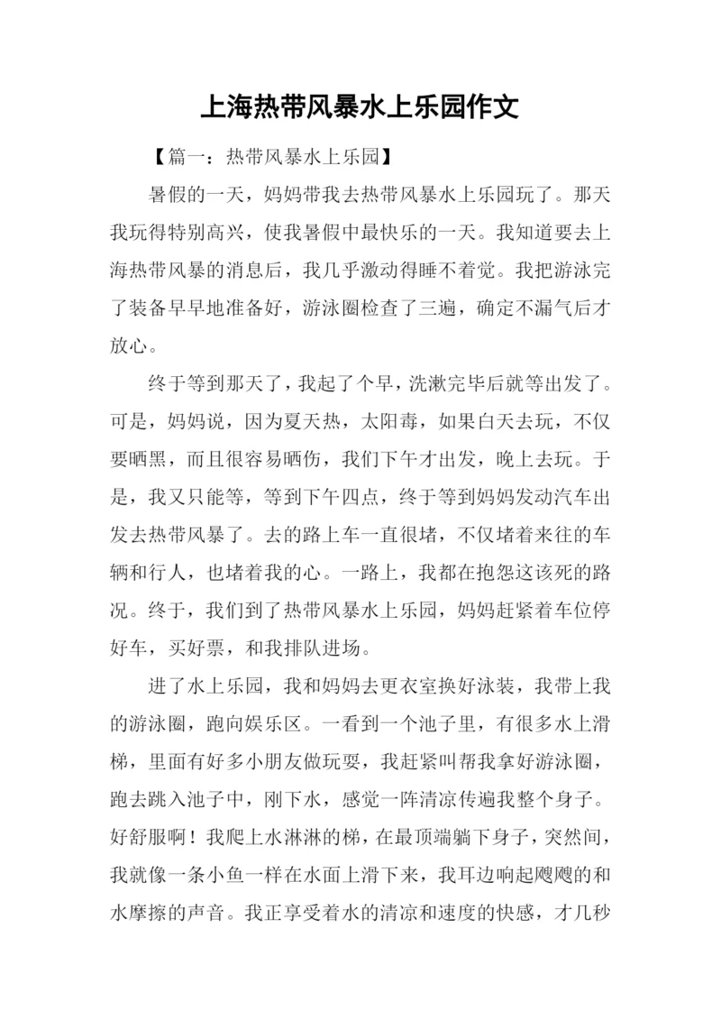 上海热带风暴水上乐园作文.docx