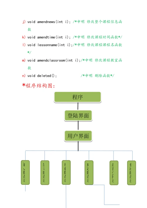 C语言专业课程设计个人课程表标准管理系统报告.docx