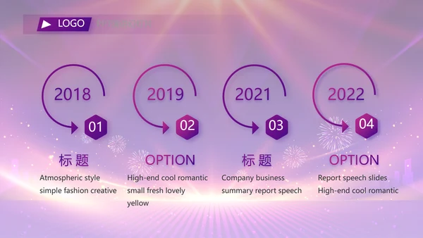 紫色励志业务启动大会战略合作策划PPT模板