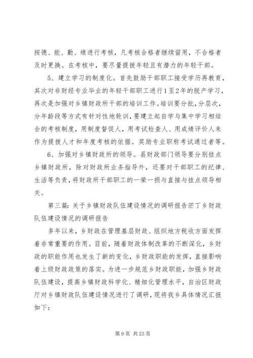 乡镇财政队伍建设情况调研报告.docx