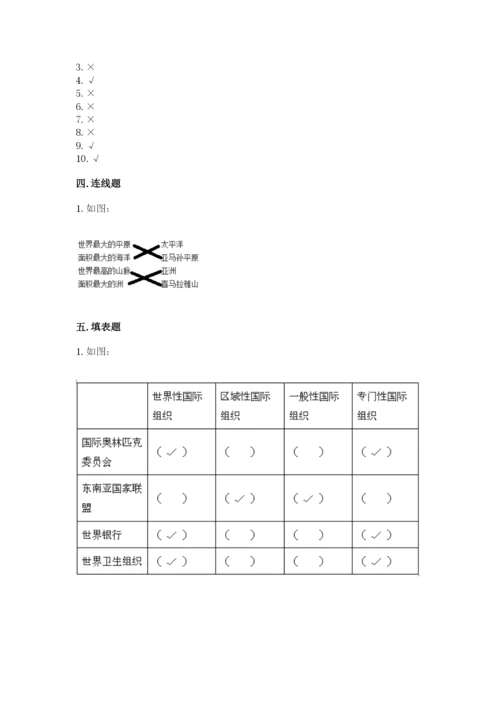 部编版道德与法治六年级下册期末测试卷附完整答案（全国通用）.docx